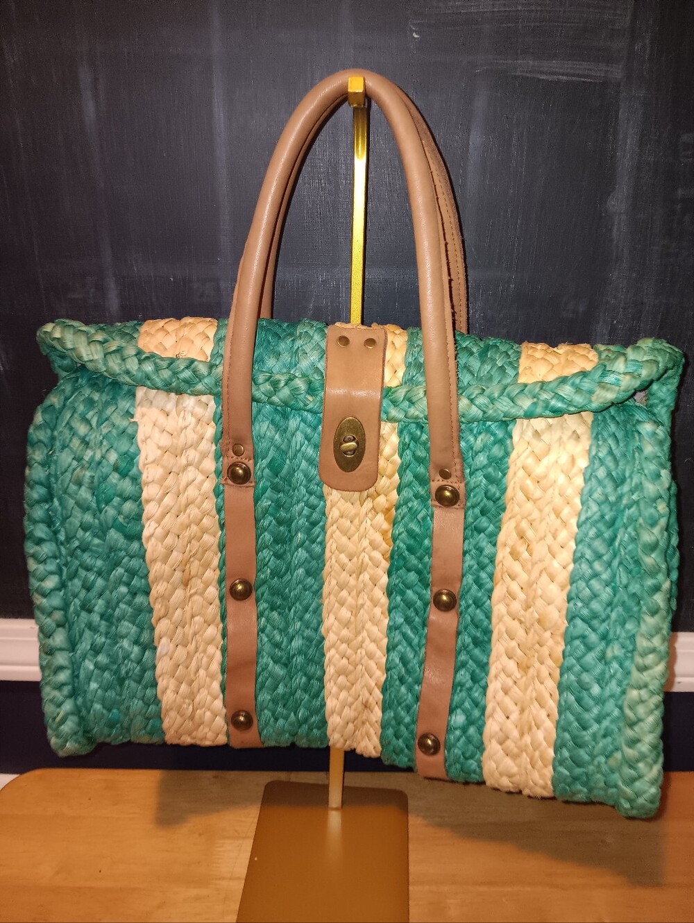 Anthropologie Pilcro & The Letterpress Rattan Tote Bag